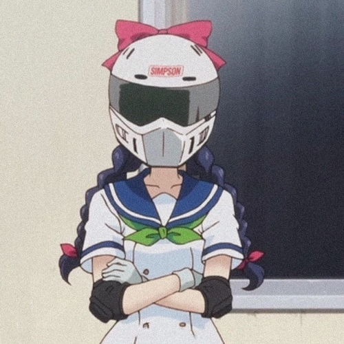 骑摩托头盔头像机车美少女爆音少女