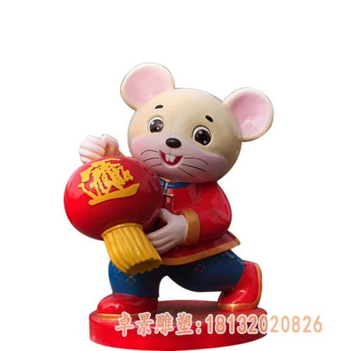 玻璃钢卡通老鼠淮北卡通老鼠玻璃钢雕塑价格