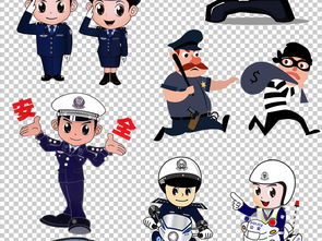 卡通警察公安交警军人武警战士素材图片下载pdd素材商务人士