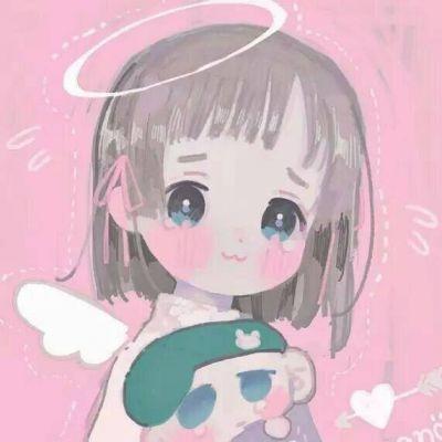 卡通动漫女生小清新头像2019喜欢和你一样甚至融为一体