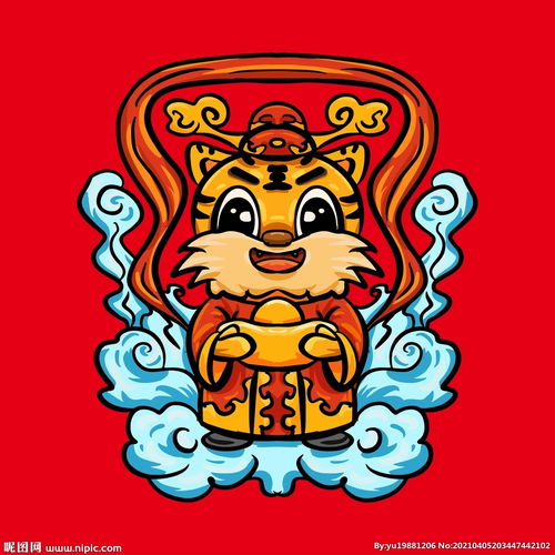 手绘国潮虎年卡通设计图片