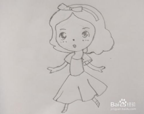 白雪公主简笔画怎么画