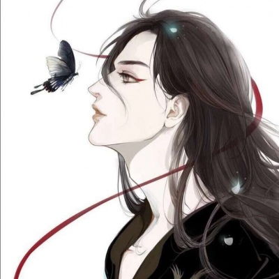 唐崎夜雨手绘古风自截唯美男头
