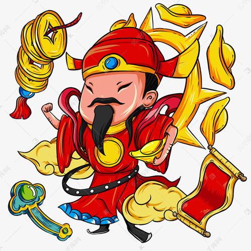 中国风手绘财神爷素材图片免费下载千库网