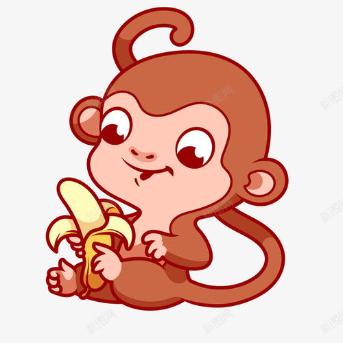 灰色手绘猴子卡通插画矢量图免抠png设计图片免费下载页面网页平面电商创意素材卡通香蕉素材