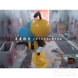 玻璃钢卡通小蜜蜂商场卡通动物雕塑-黄页88网