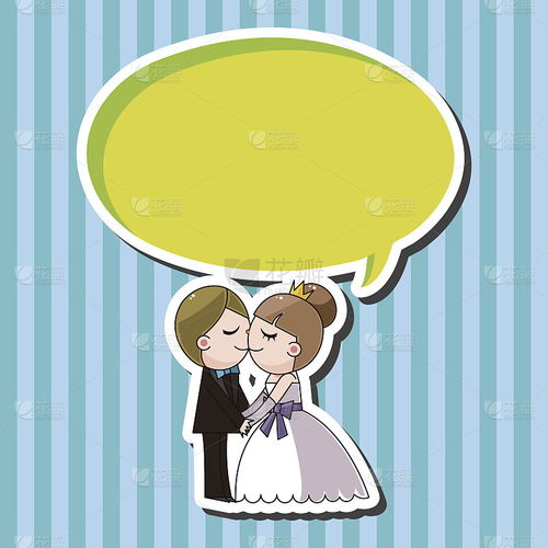 婚礼新人主题元素向量,eps婚礼