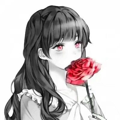 黑白动漫病娇女头黑化病娇女系动漫头像