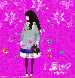一个女生粉色背景哪有更多的图