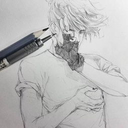 线条感十足的动漫人物素描,超美少女