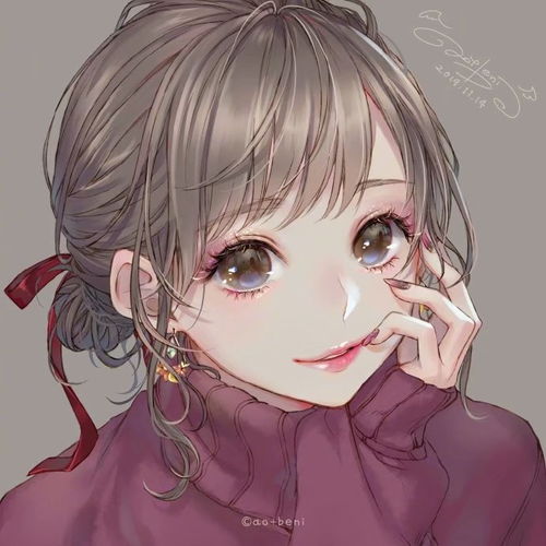 插画丨绘画丨唯美动漫少女头像插画
