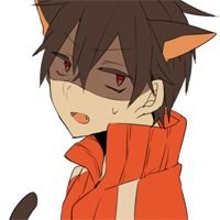 穿红色运动服的动漫男生