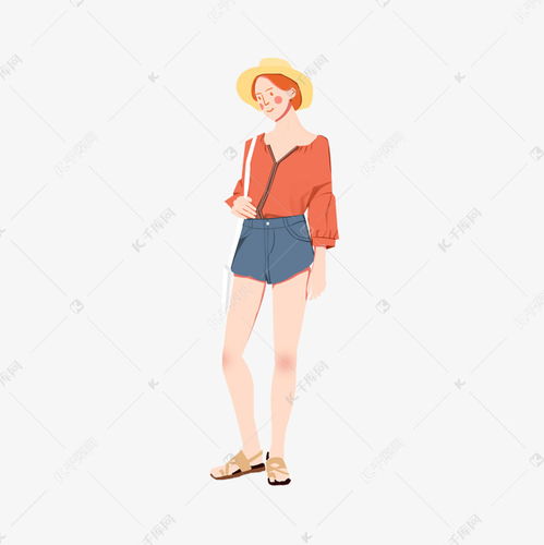 夏季可爱女生时尚服装卡通人物素材图片免费下载千库网
