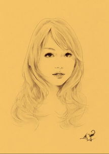 求几张素描人物画像,女生的
