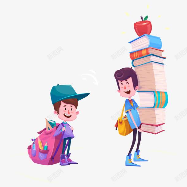 卡通学生页面网页平面电商创意素材卡通苹果素材