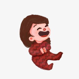 捧腹大笑的婴儿baby免抠插画png图片素材其他格式下载动漫人物大全