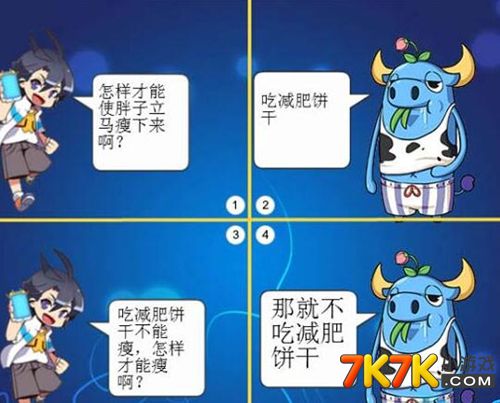 超凡巴迪龙四格漫画之胖变瘦