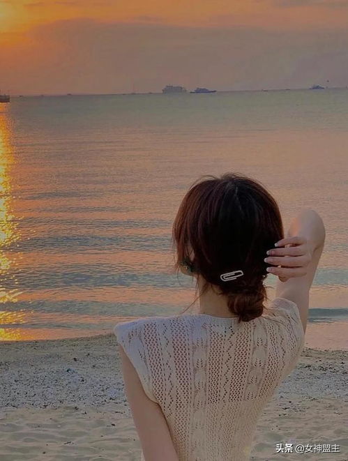 盛世容颜夕阳下的女神背影