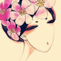 手绘古风彩色女王头像