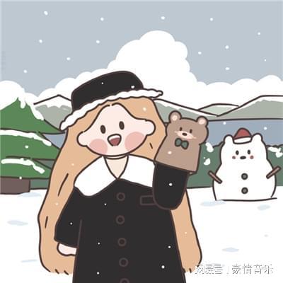 可爱卡通圣诞情侣头像