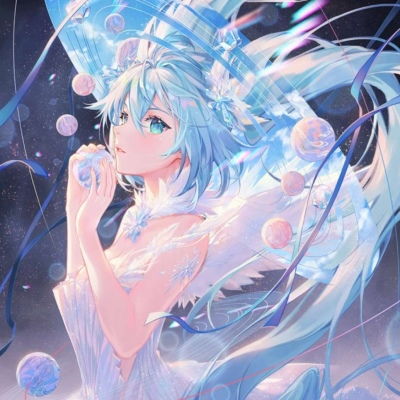 唐崎夜雨手绘插画自截女头初音女生头像我要个性网