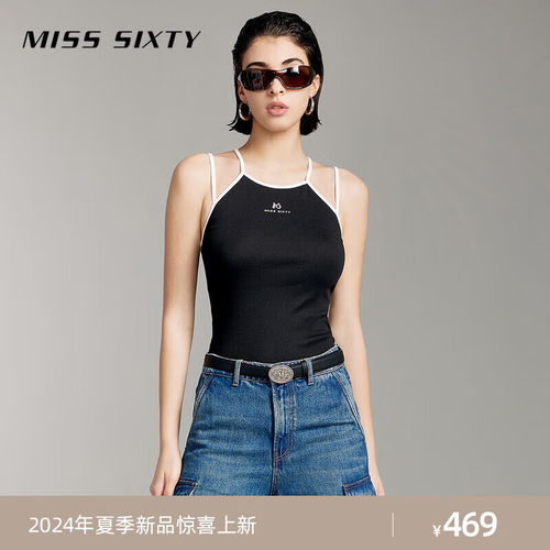 teenieweenie小熊2024年夏季短款t恤撞色时尚韩系短袖上衣女乳白色160s