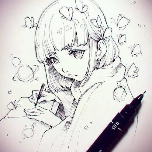 喜欢重金属摇滚的小姐姐,竟画出了小清新二次元动漫手绘