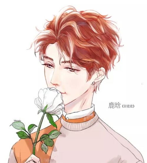 鹿晗m鹿mq版漫画手绘水彩