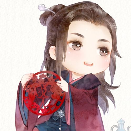超可爱q版古风动漫头像奶茶是大孩子喝的,今天我喝旺仔牛奶