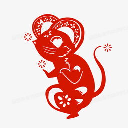 新年红色卡通手绘剪纸元素png图片素材免费下载psd格式20002000像素熊猫办公