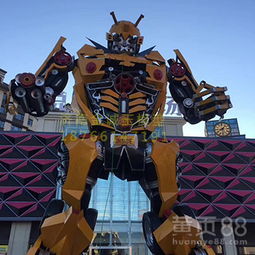 3米金属材质变形金刚铁艺大黄蜂模型摆件道具机器人户外汽车人-黄页88网