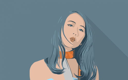 手绘性感美女头像漫画卡通挂画