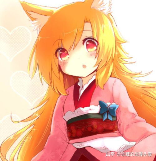 二次元卡通美图长着耳朵的梦幻女生狐妖小仙女了解一下