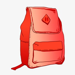 红色的儿童书包手绘插画图片素材其他格式下载动漫人物大全