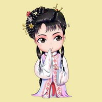 唱戏的美女卡通头像微信头像图片大全