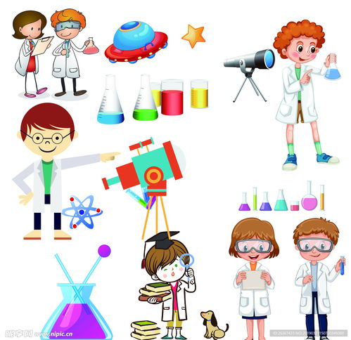 卡通素材卡通科学设计图psd分层素材psd分层素材