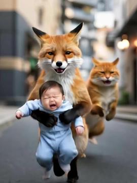 小熊猫救了这只和猫妈妈失散的小猫咪猫咪萌宠出道计划二次元ai动画