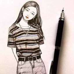 自动铅笔画出动漫美少女,我也要有一张做头像
