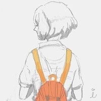 背书包的动漫女生头像