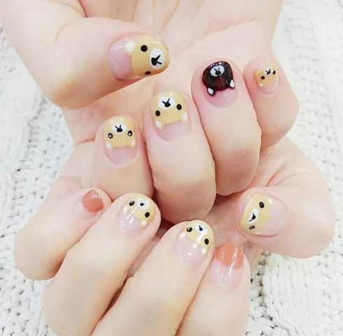 这世界很卡通卡通美甲原来指甲上也可以画画呀
