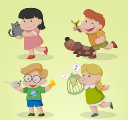 4款卡通快乐儿童和小动物矢量素材图片设计高清其他模板下载0.48mbydlike分享其他大全