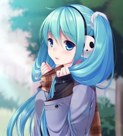 蓝色或紫色或银色的动漫少女,越多越好,详细,初音和沧月也可以