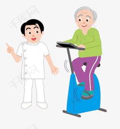 卡通老人锻炼素材图片免费下载高清卡通手绘png千库网图片编号6601918