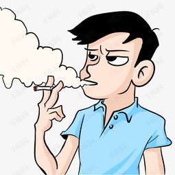 卡通抽烟男士素材图片免费下载千库网