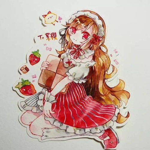 水彩画手绘小女生喜欢的动漫画风萝莉风十足