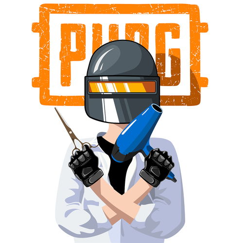 插画设计案例pubg电竞主播卡通形象手绘