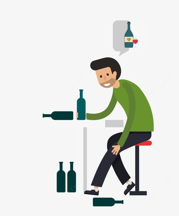 酒鬼喝醉酒创意素材喝酒素材