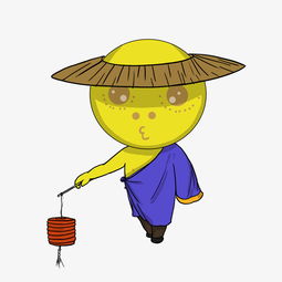中秋节可爱月亮小人提灯笼走路插画图片素材其他格式下载动漫人物大全