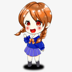 手绘校园q版少女png素材图片素材其他格式下载动漫人物大全