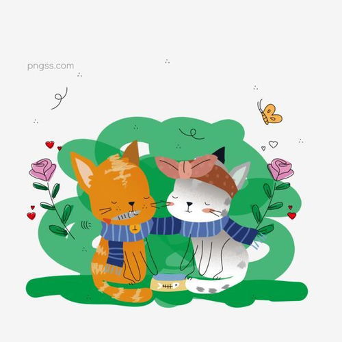 卡通手绘两只小猫矢量免抠图图片大小3333x3333px图片尺寸823.58kb来自png搜索网pngss.com免费免扣png素材下载带围脖的小猫黄色小猫橘猫卡通的卡通手绘可爱的两只小猫玫瑰花喵星人手绘的小猫咪